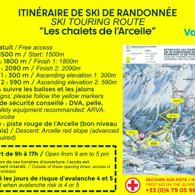 Itinéraire de ski de randonnée - Les Chalets de l'Arcelle - Val Cenis Lanslevillard