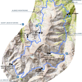 Tour des Aiguilles d'Arves - Etape 1 - du Col du Mollard au Chalet de la Croë
